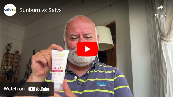 Sunburn vs Salvx Rescue Cream
